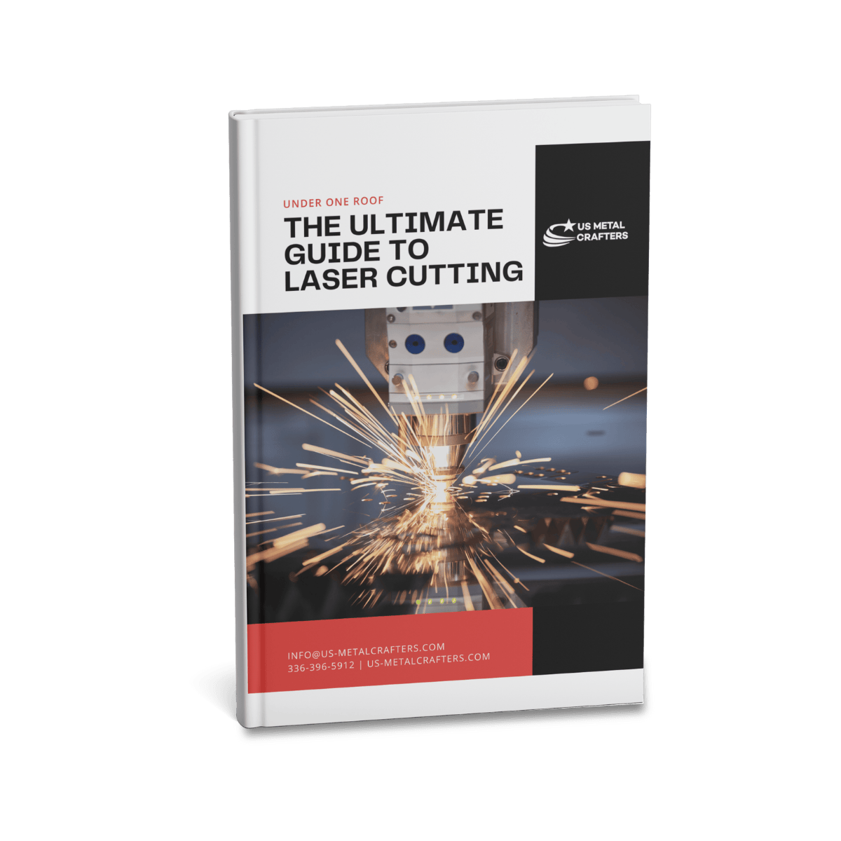laser cutting machine ebook cover with black and red